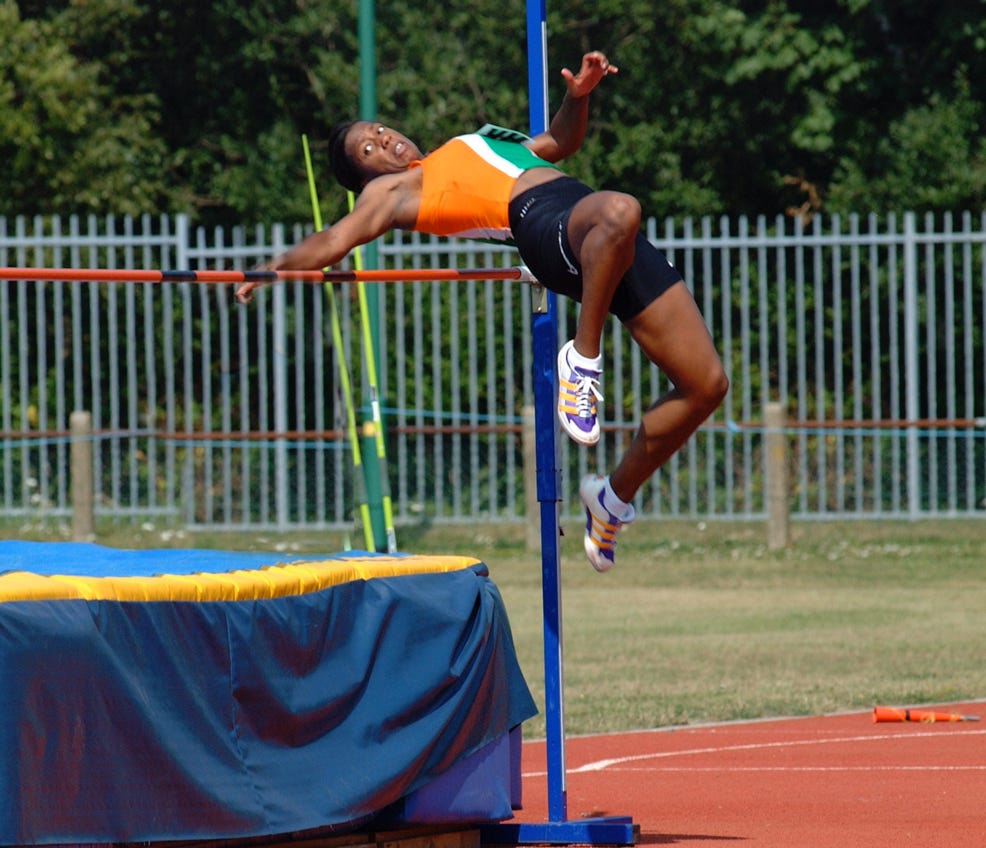 Jimenez doing the High Jump